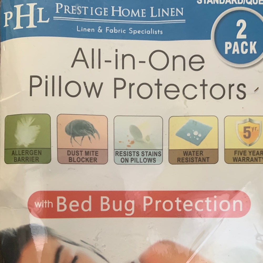 ALL IN ONE PILLOW PROTECTORS - 2 standard/queen